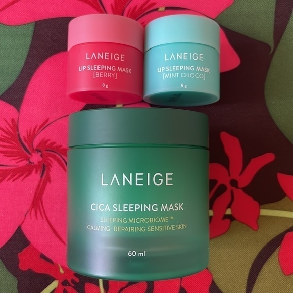 Brand New Laneige Cica Sleeping Mask & 2 Lip Sleeping Masks Berry Mint Choco - Picture 12 of 12